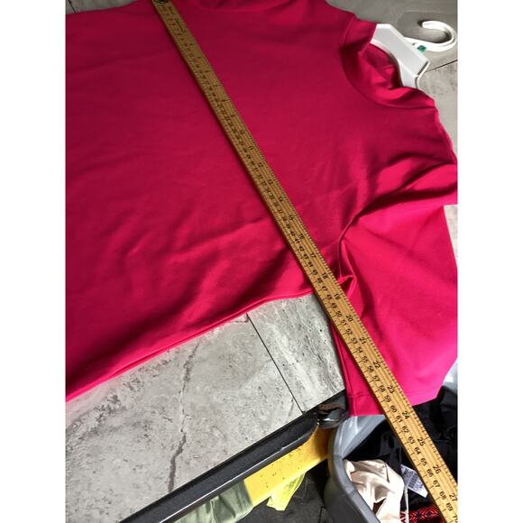 Fig Red Top 3/4 Sleeves Women Size Medium - Picture 3 of 5